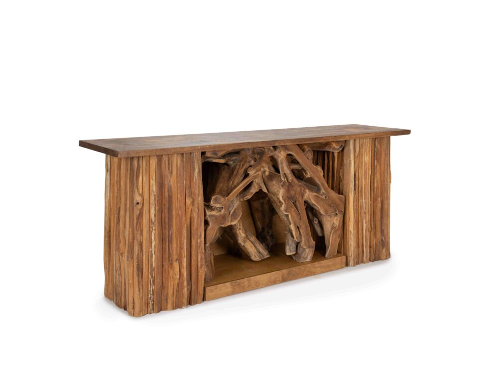 Custom Tree Bar Teak Tree Trunk Bar | Event Effects Group