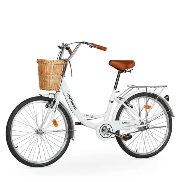 White Beach Cruiser Bike